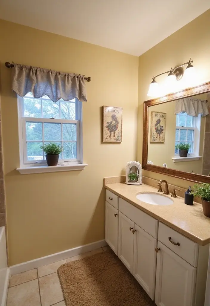 25 Beige Countertops Bathroom Ideas That Feel Warm and Elegant 25 25 Beige Countertops Bathroom Ideas That Feel Warm and Elegant - 24. Personalized Decor for a Homey Feel