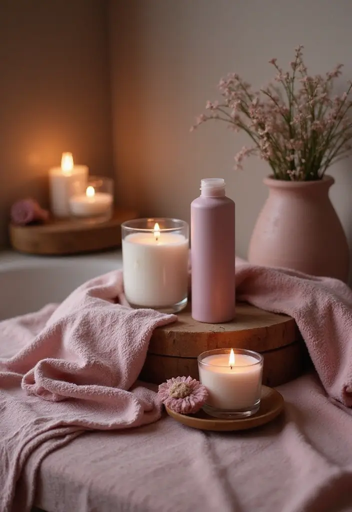 26 Mauve Bathroom Ideas That Add a Soft Romantic Touch 27 26 Mauve Bathroom Ideas That Add a Soft Romantic Touch - 26. Mauve Themed Spa Treatments