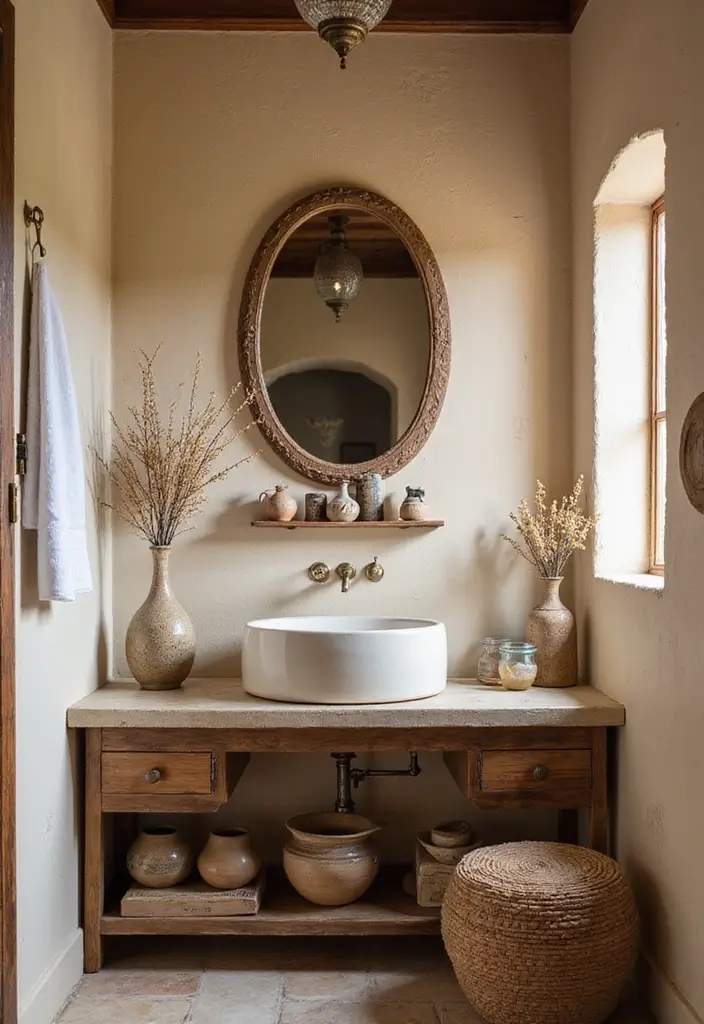 27 African Bathroom Decor Ideas With Cultural Beauty 15 27 African Bathroom Decor Ideas With Cultural Beauty - 14. Handmade Pottery