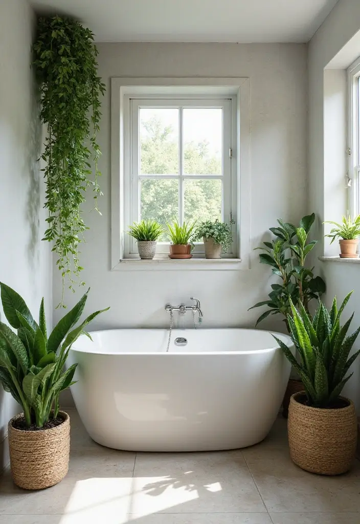 27 African Bathroom Decor Ideas With Cultural Beauty 19 27 African Bathroom Decor Ideas With Cultural Beauty - 18. Plant Life