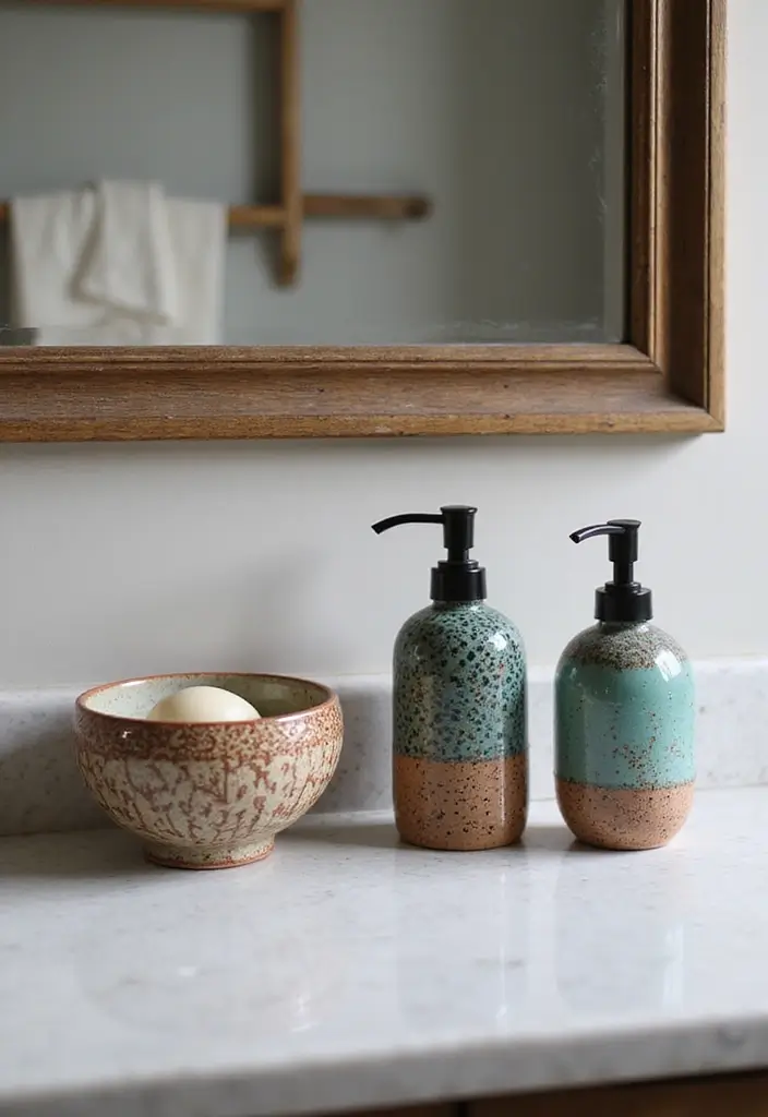 27 African Bathroom Decor Ideas With Cultural Beauty 21 27 African Bathroom Decor Ideas With Cultural Beauty - 20. Artisan Soap Dispensers