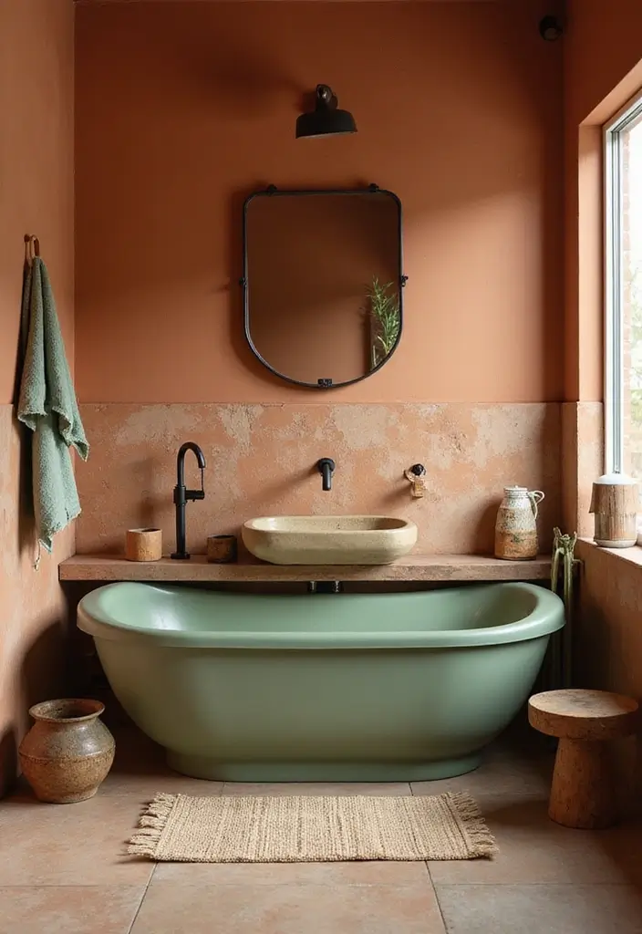 27 African Bathroom Decor Ideas With Cultural Beauty 9 27 African Bathroom Decor Ideas With Cultural Beauty - 8. Earthy Color Palettes