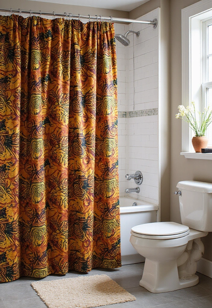 27 African Bathroom Decor Ideas With Cultural Beauty 10 27 African Bathroom Decor Ideas With Cultural Beauty - 9. Unique Shower Curtains