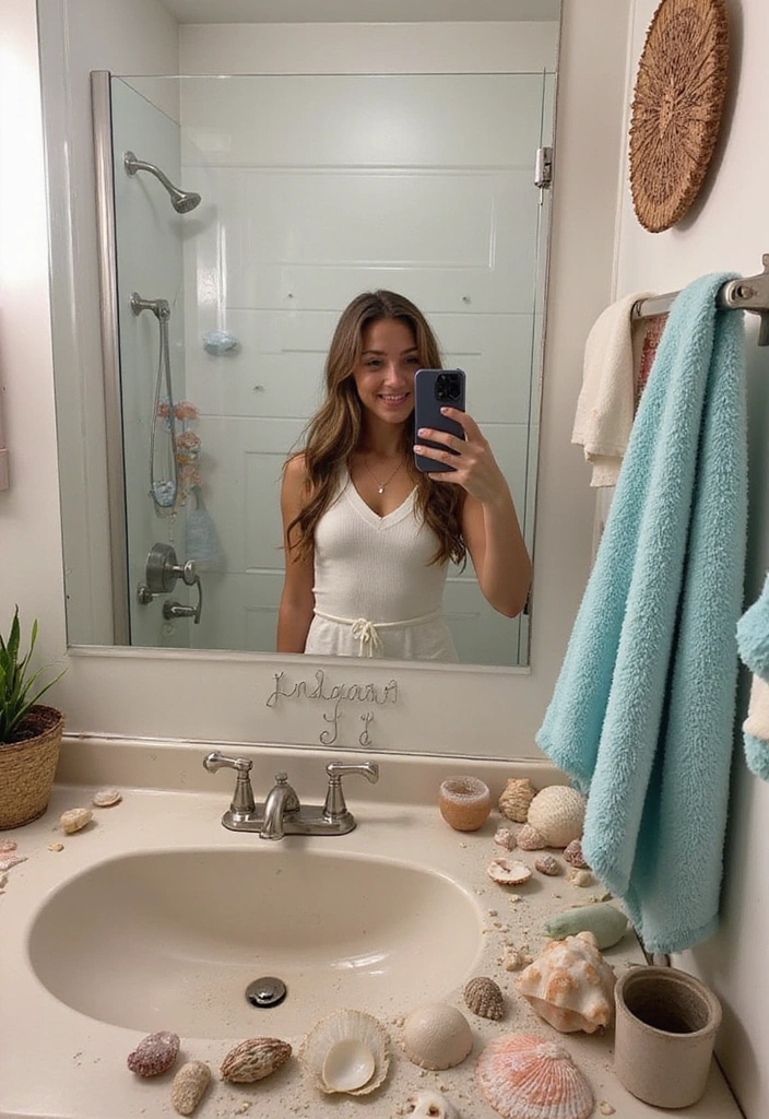 27 Bathroom Mirror Pictures Selfie Ideas for Perfect Lighting 15 27 Bathroom Mirror Pictures Selfie Ideas for Perfect Lighting - 14. Themed Decor