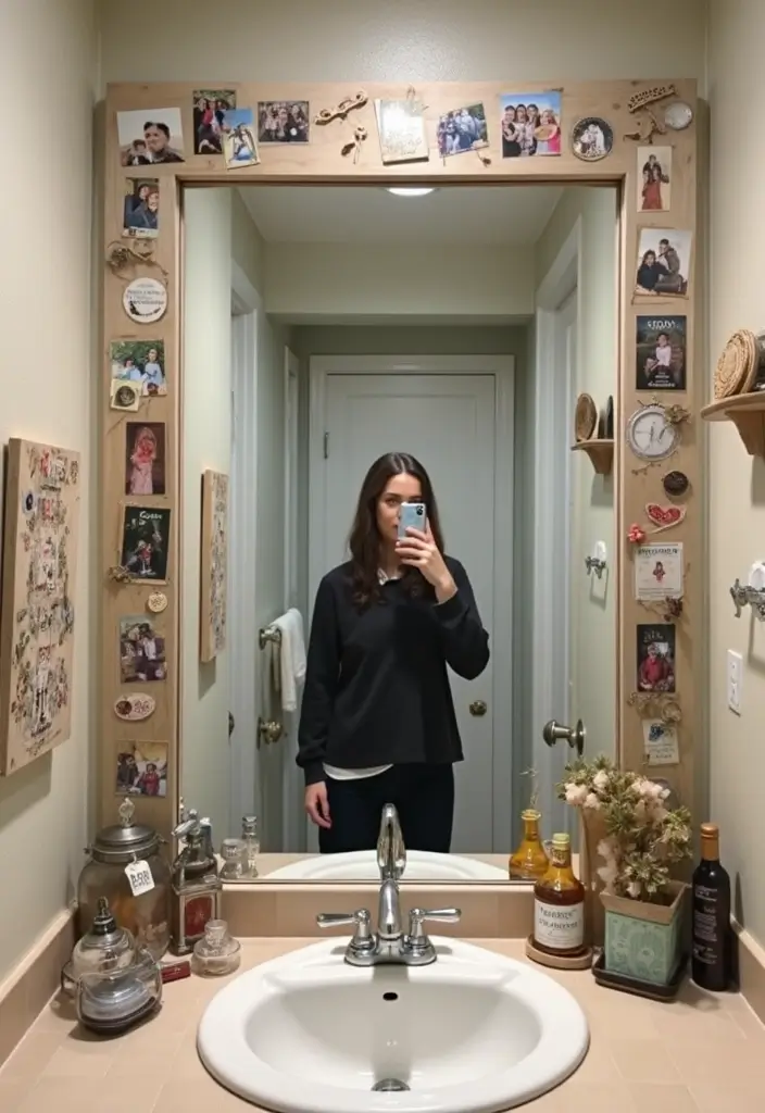 27 Bathroom Mirror Pictures Selfie Ideas for Perfect Lighting 19 27 Bathroom Mirror Pictures Selfie Ideas for Perfect Lighting - 18. Personal Touches