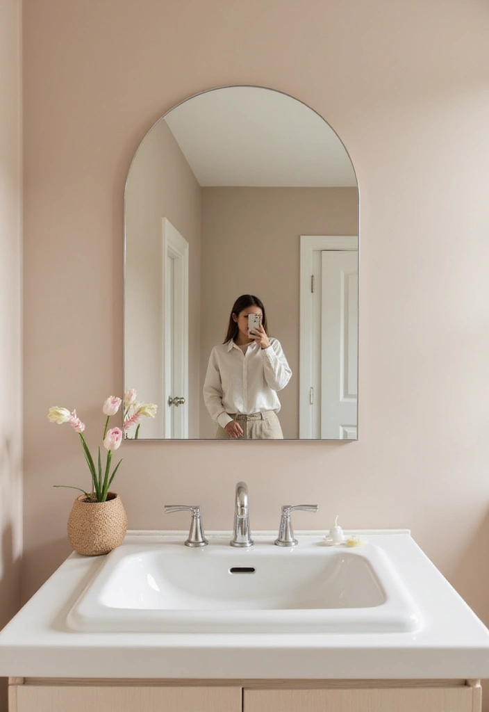 27 Bathroom Mirror Pictures Selfie Ideas for Perfect Lighting 4 27 Bathroom Mirror Pictures Selfie Ideas for Perfect Lighting - 3. Minimalistic Marvel