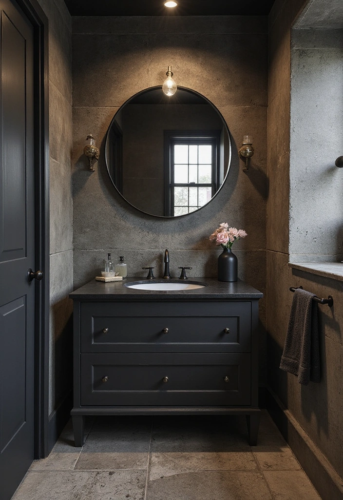 27 Half Bathroom Paint Ideas That Make a Big Impact 16 27 Half Bathroom Paint Ideas That Make a Big Impact - 15. Industrial Edge