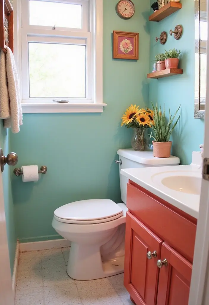 27 Half Bathroom Paint Ideas That Make a Big Impact 18 27 Half Bathroom Paint Ideas That Make a Big Impact - 17. Low-Cost Temporary Solutions