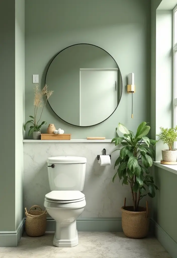 27 Half Bathroom Paint Ideas That Make a Big Impact 28 27 Half Bathroom Paint Ideas That Make a Big Impact - 27. Sustainable Paint Options