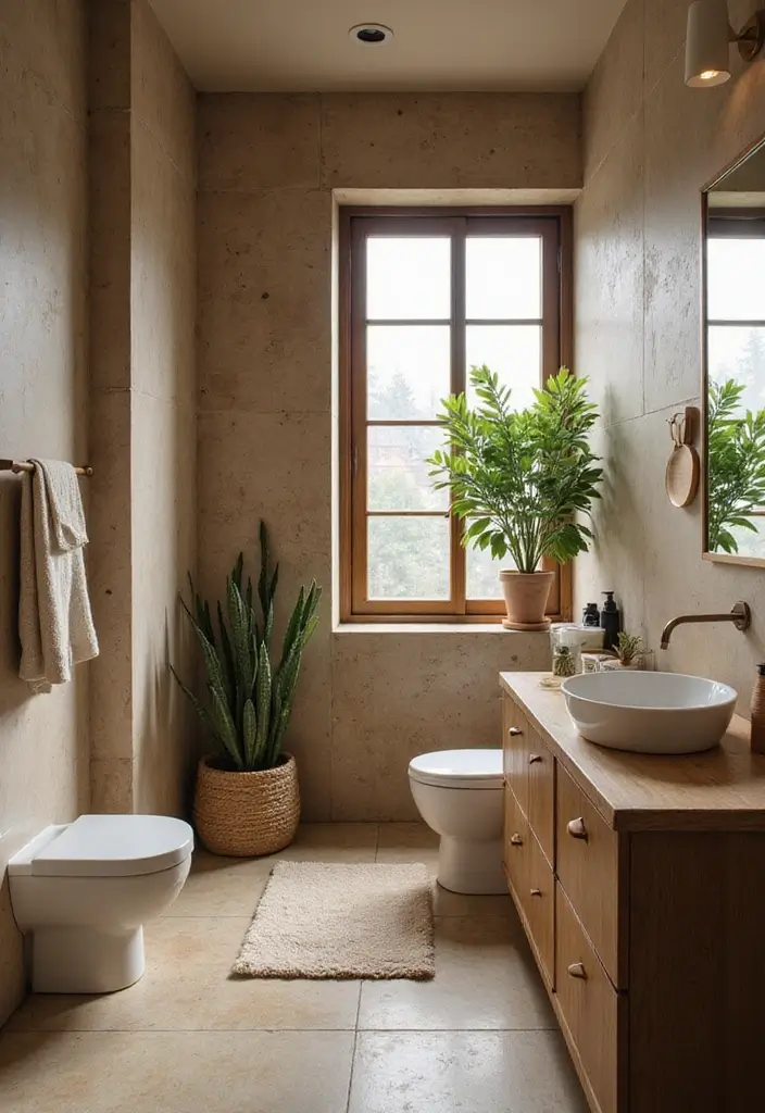 27 Half Bathroom Paint Ideas That Make a Big Impact 4 27 Half Bathroom Paint Ideas That Make a Big Impact - 3. Earthy Tones