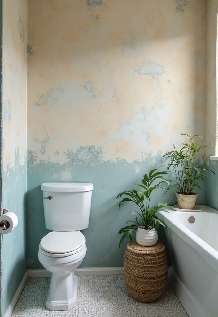 27 Half Bathroom Paint Ideas That Make a Big Impact 9 27 Half Bathroom Paint Ideas That Make a Big Impact - 8. Textured Finishes