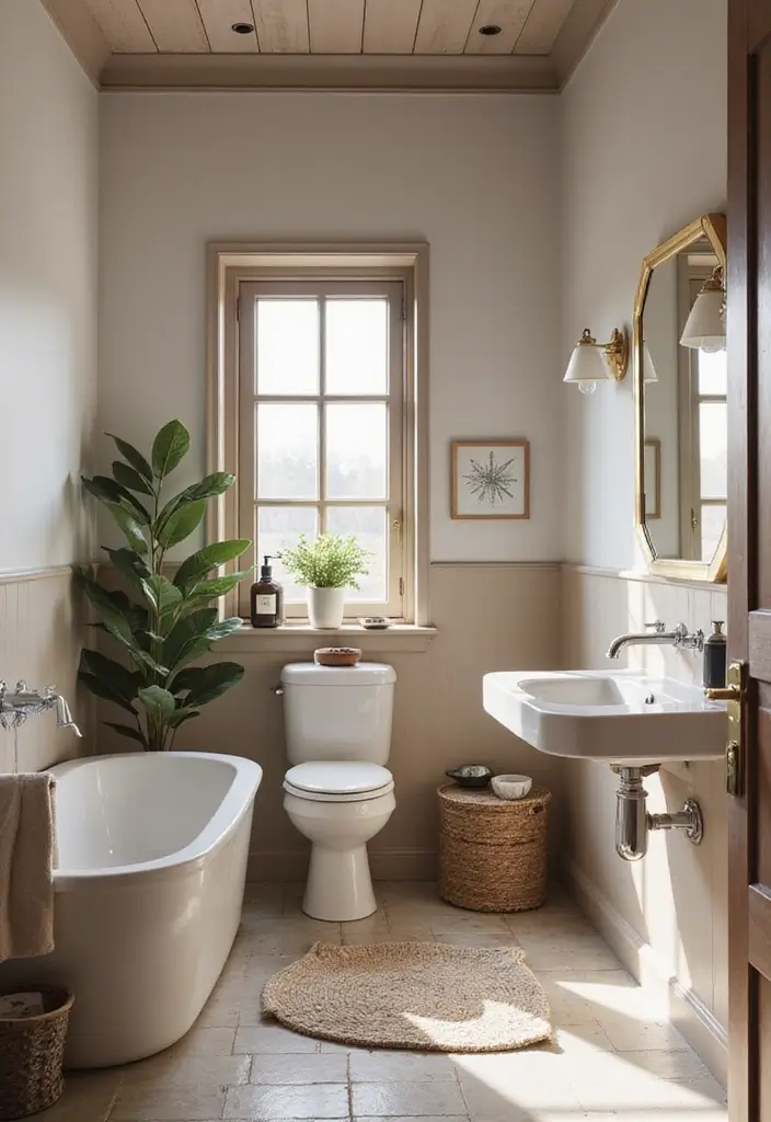 27 Half Bathroom Paint Ideas That Make a Big Impact 10 27 Half Bathroom Paint Ideas That Make a Big Impact - 9. Monochromatic Schemes