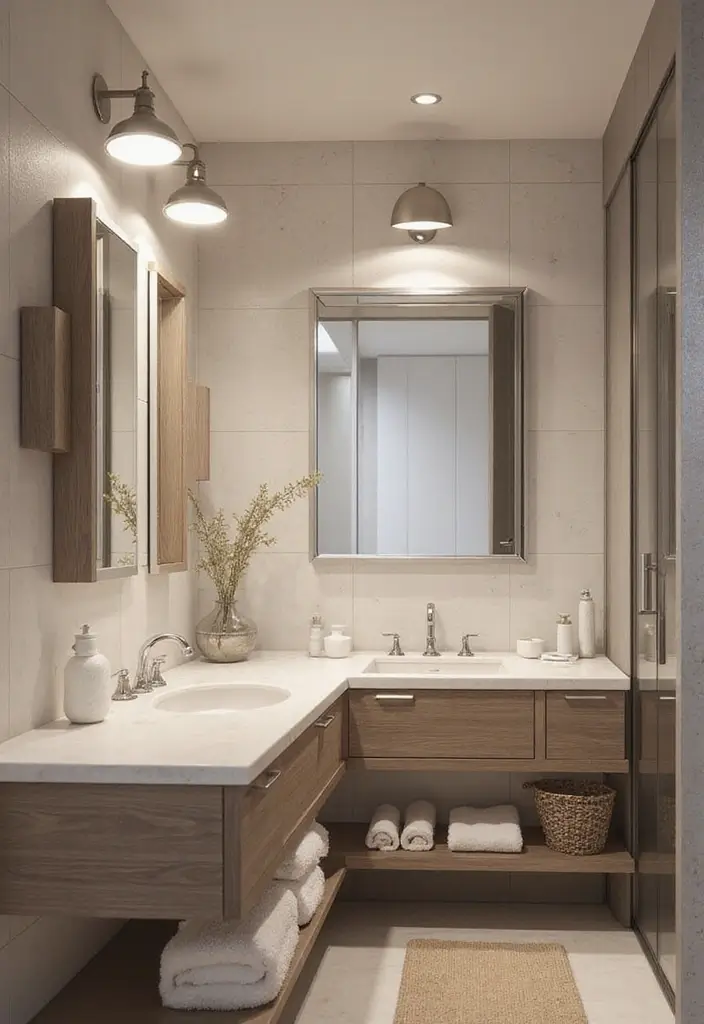 27 Light Bathroom Ideas That Feel Airy and Bright 12 27 Light Bathroom Ideas That Feel Airy and Bright - 11. Light Fixtures