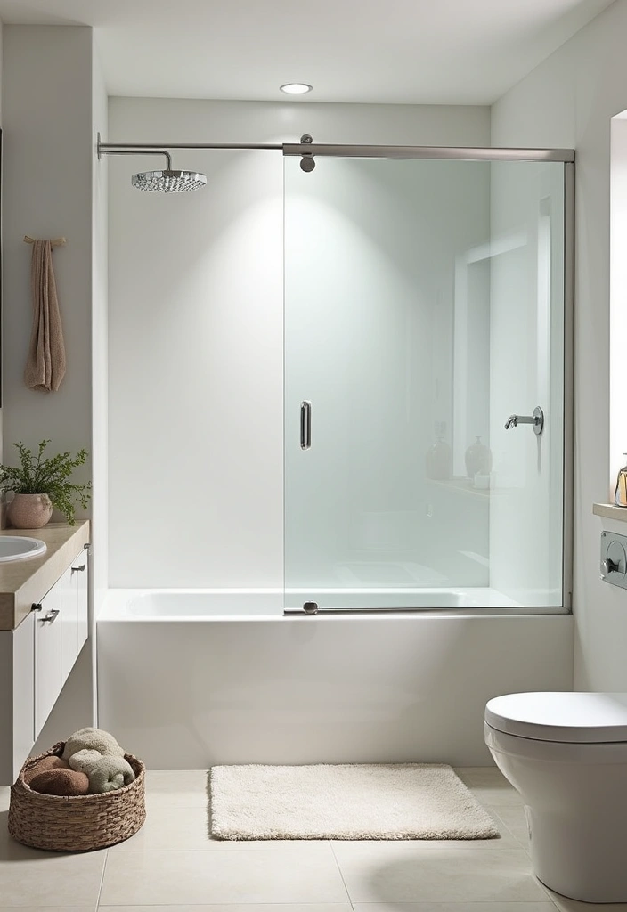 27 Light Bathroom Ideas That Feel Airy and Bright 13 27 Light Bathroom Ideas That Feel Airy and Bright - 12. Clear Shower Curtain