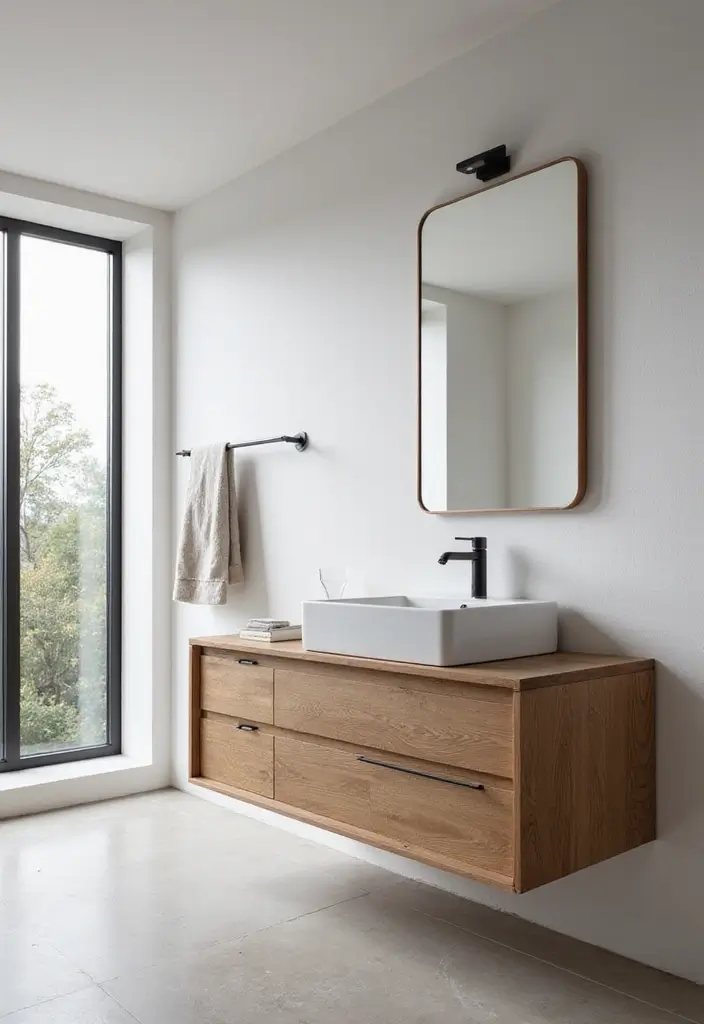 27 Light Bathroom Ideas That Feel Airy and Bright 17 27 Light Bathroom Ideas That Feel Airy and Bright - 16. Floating Vanities