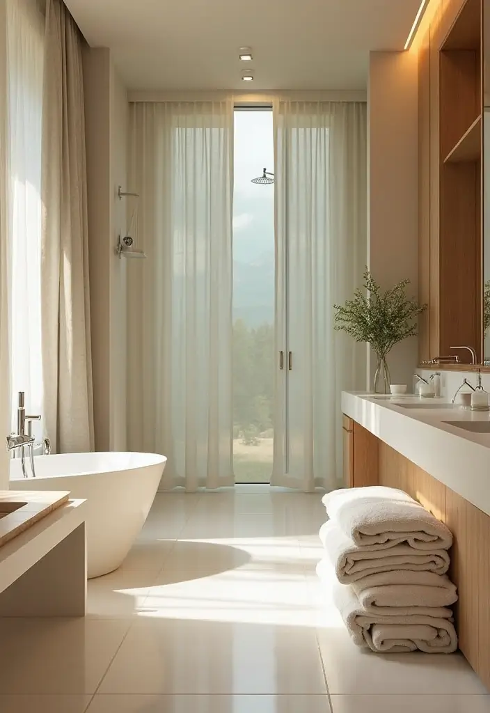 27 Light Bathroom Ideas That Feel Airy and Bright 24 27 Light Bathroom Ideas That Feel Airy and Bright - 23. Spa-like Touches