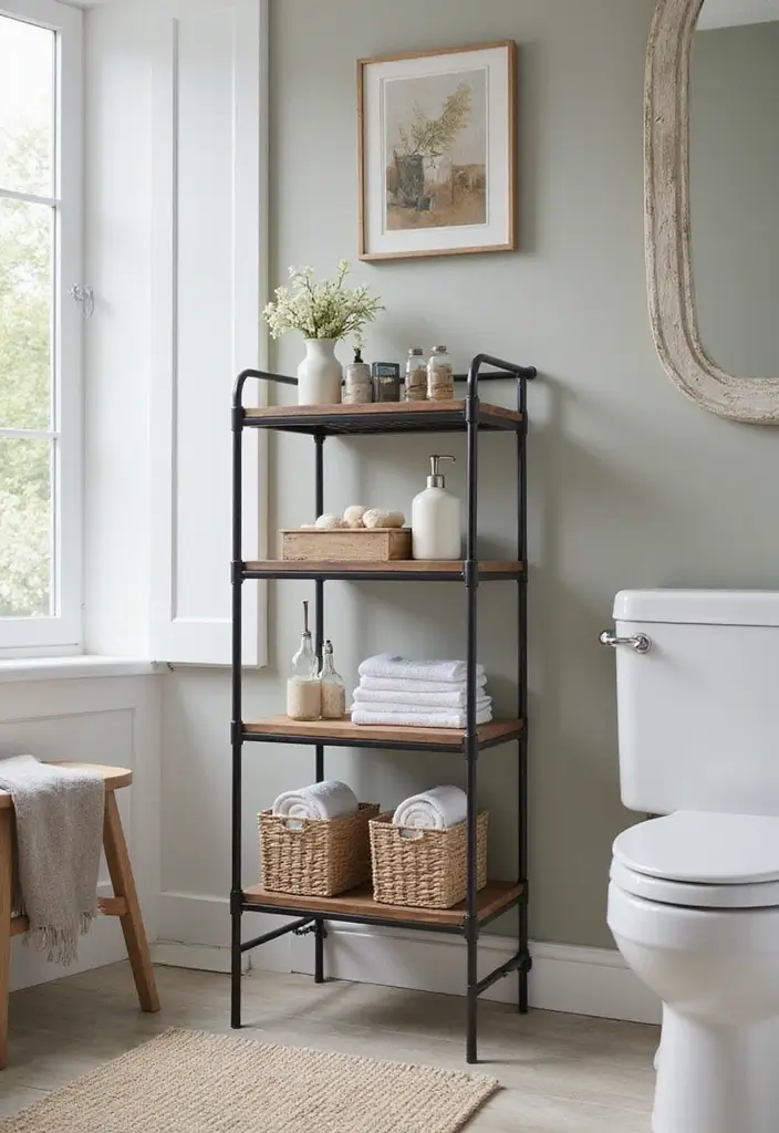 27 Moody Bathroom Decor Ideas With Spa Energy 14 27 Moody Bathroom Decor Ideas With Spa Energy - 13. Freestanding Storage Units