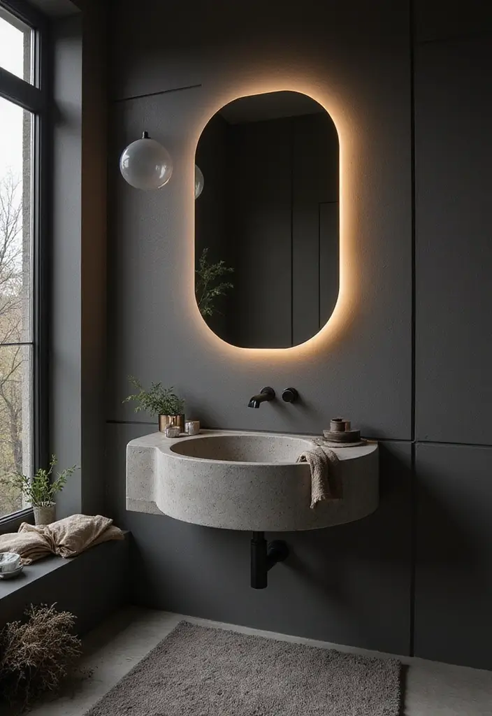 27 Moody Bathroom Decor Ideas With Spa Energy 15 27 Moody Bathroom Decor Ideas With Spa Energy - 14. Unique Sink Designs