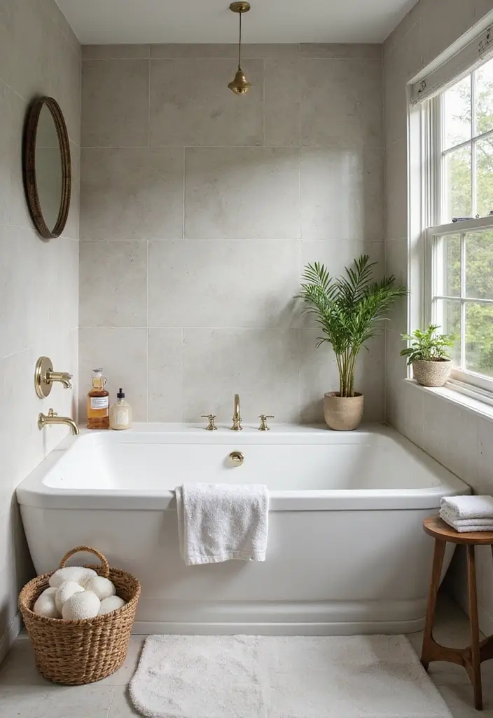 27 Moody Bathroom Decor Ideas With Spa Energy 19 27 Moody Bathroom Decor Ideas With Spa Energy - 18. Statement Bathtub Décor