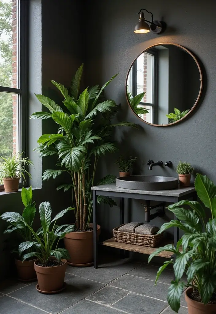 27 Moody Bathroom Decor Ideas With Spa Energy 9 27 Moody Bathroom Decor Ideas With Spa Energy - 8. Spa-Inspired Plants