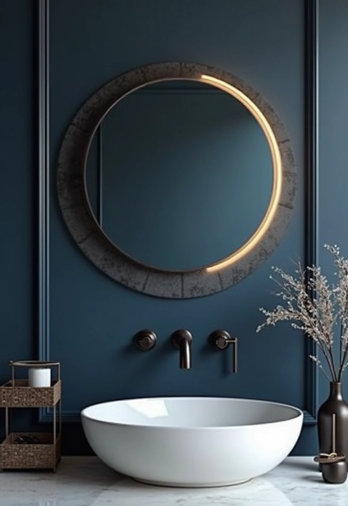 27 Navy and Black Bathroom Ideas That Feel Bold and Modern 3 27 Navy and Black Bathroom Ideas That Feel Bold and Modern - 2. Striking Black Fixtures