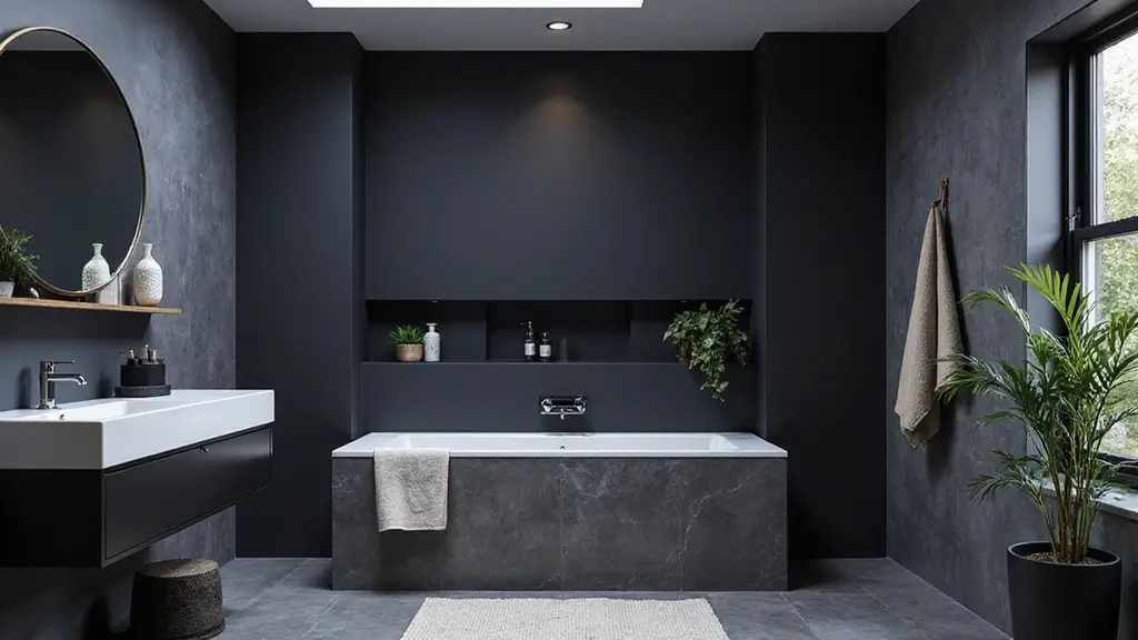 27 Navy and Black Bathroom Ideas That Feel Bold and Modern 10 27 Navy and Black Bathroom Ideas That Feel Bold and Modern