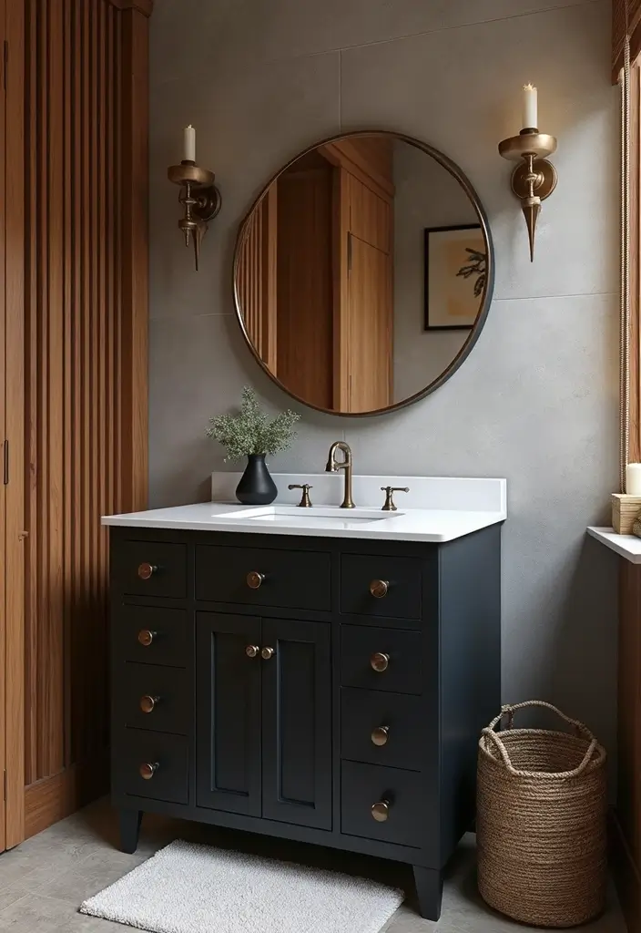 27 Painted Bathroom Vanity Colors That Instantly Refresh Your Space 11 27 Painted Bathroom Vanity Colors That Instantly Refresh Your Space - 10. Classic Black