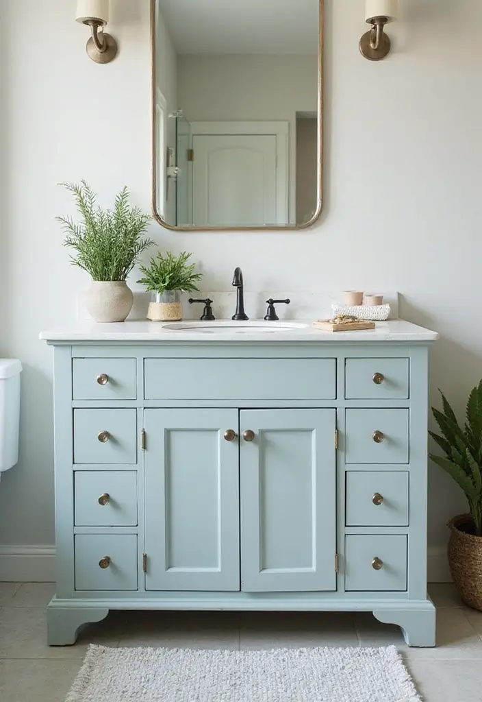 27 Painted Bathroom Vanity Colors That Instantly Refresh Your Space 27 27 Painted Bathroom Vanity Colors That Instantly Refresh Your Space - 26. Cool Mist