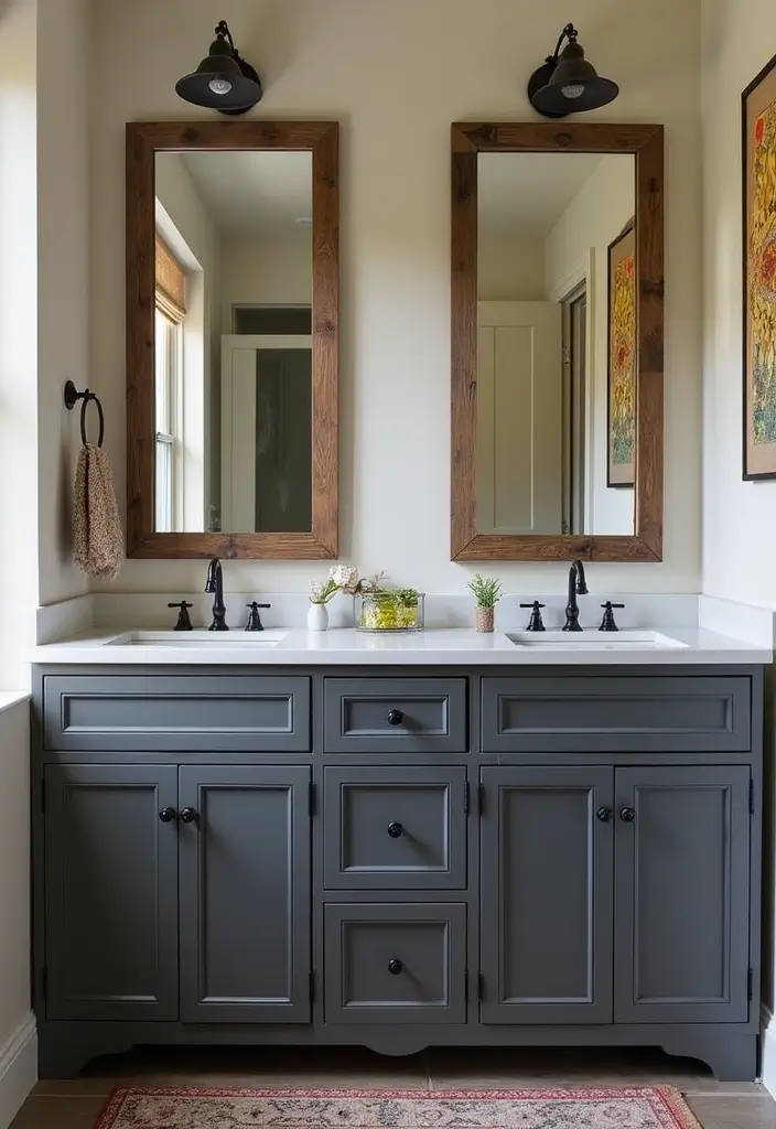 27 Painted Bathroom Vanity Colors That Instantly Refresh Your Space 4 27 Painted Bathroom Vanity Colors That Instantly Refresh Your Space - 3. Charcoal Gray