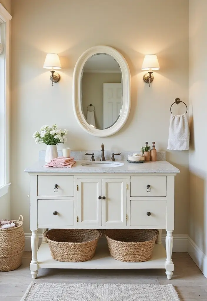 27 Painted Bathroom Vanity Colors That Instantly Refresh Your Space 5 27 Painted Bathroom Vanity Colors That Instantly Refresh Your Space - 4. Creamy Vanilla