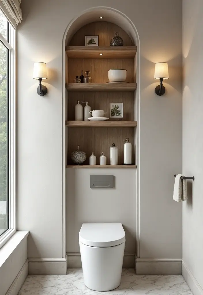 27 Small Bathroom Cabinet Ideas That Add Storage 11 27 Small Bathroom Cabinet Ideas That Add Storage - 10. Niche Cabinets