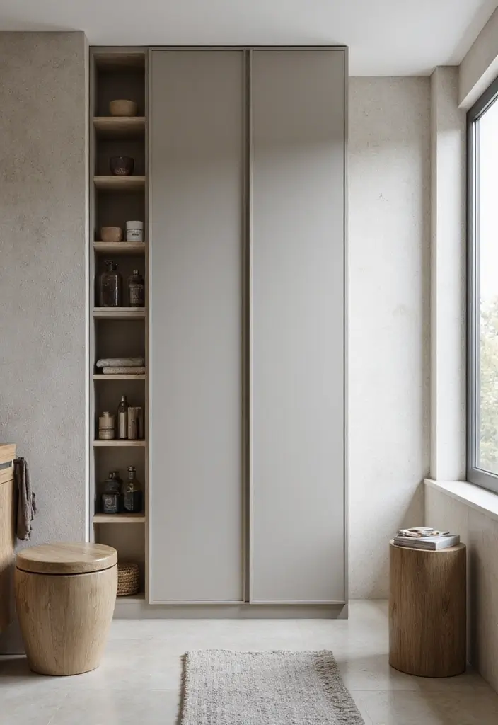 27 Small Bathroom Cabinet Ideas That Add Storage 14 27 Small Bathroom Cabinet Ideas That Add Storage - 13. Sliding Door Cabinets