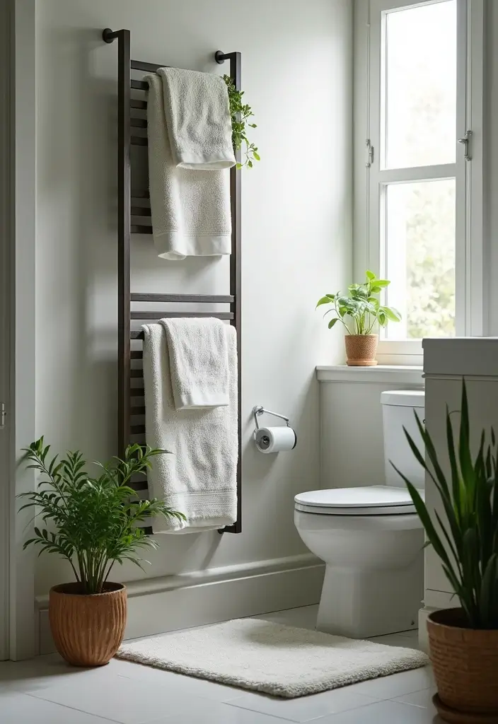 27 Small Bathroom Cabinet Ideas That Add Storage 20 27 Small Bathroom Cabinet Ideas That Add Storage - 19. Space-Saving Towel Racks