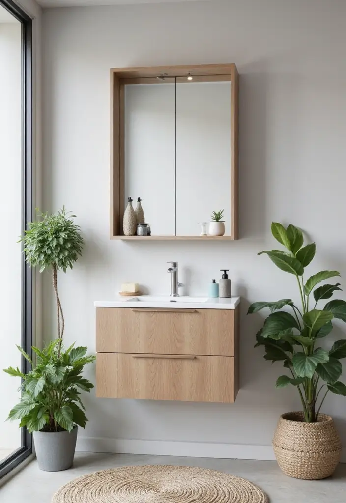 27 Small Bathroom Cabinet Ideas That Add Storage 4 27 Small Bathroom Cabinet Ideas That Add Storage - 3. Floating Cabinets
