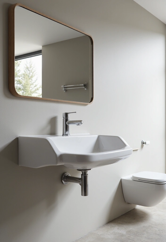 27 Small Bathroom Sink Ideas That Save Space Stylishly 2 27 Small Bathroom Sink Ideas That Save Space Stylishly - 1. Wall-Mounted Sinks