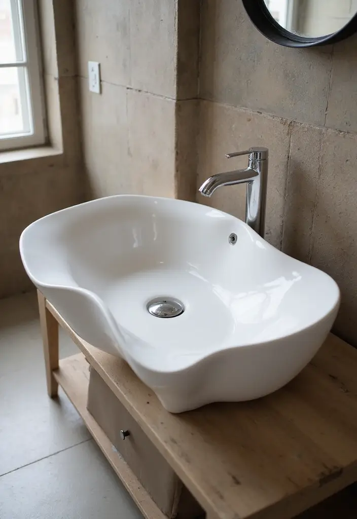 27 Small Bathroom Sink Ideas That Save Space Stylishly 20 27 Small Bathroom Sink Ideas That Save Space Stylishly - 19. Unique Shapes and Styles