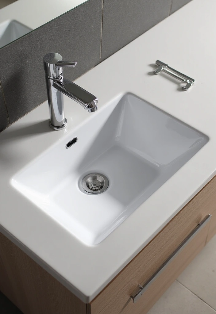 27 Small Bathroom Sink Ideas That Save Space Stylishly 21 27 Small Bathroom Sink Ideas That Save Space Stylishly - 20. Compact Drop-In Sinks