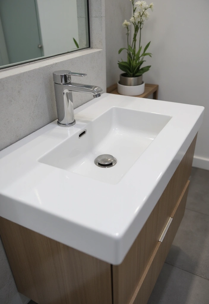 27 Small Bathroom Sink Ideas That Save Space Stylishly 22 27 Small Bathroom Sink Ideas That Save Space Stylishly - 21. Slim Profile Sinks