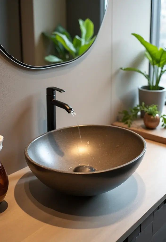 27 Small Bathroom Sink Ideas That Save Space Stylishly 5 27 Small Bathroom Sink Ideas That Save Space Stylishly - 4. Vessel Sinks