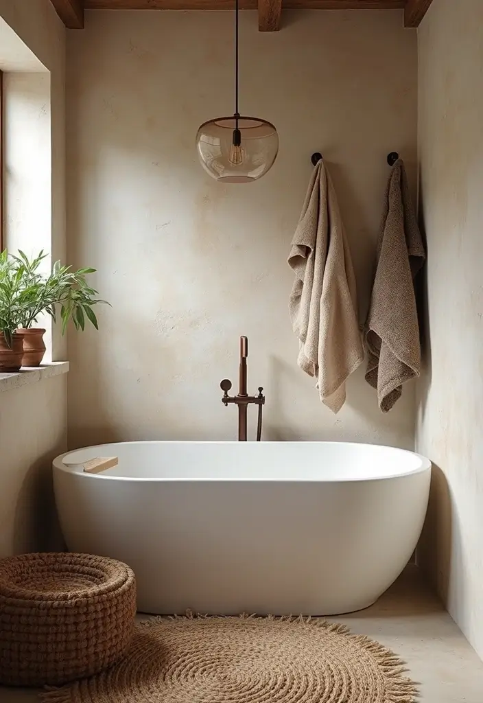 27 Small Cabin Bathroom Ideas With Rustic Charm 11 27 Small Cabin Bathroom Ideas With Rustic Charm - 10. Textured Fabrics
