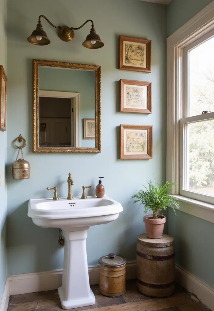 27 Small Cabin Bathroom Ideas With Rustic Charm 3 27 Small Cabin Bathroom Ideas With Rustic Charm - 2. Vintage Accessories