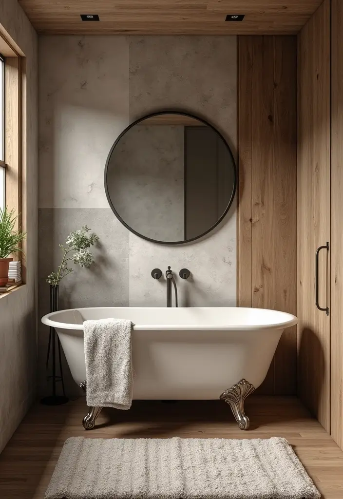 27 Small Cabin Bathroom Ideas With Rustic Charm 23 27 Small Cabin Bathroom Ideas With Rustic Charm - 22. Layered Textures