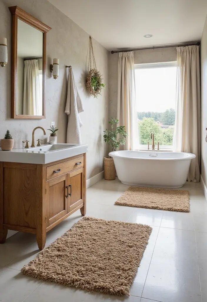 27 Small Cabin Bathroom Ideas With Rustic Charm 25 27 Small Cabin Bathroom Ideas With Rustic Charm - 24. Stylish Bath Mats