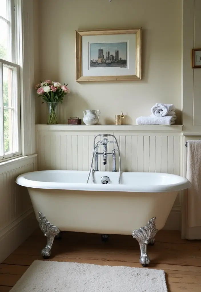27 Small Victorian Bathroom Designs That Feel Classic 3 27 Small Victorian Bathroom Designs That Feel Classic - 2. Elegant Freestanding Bathtubs