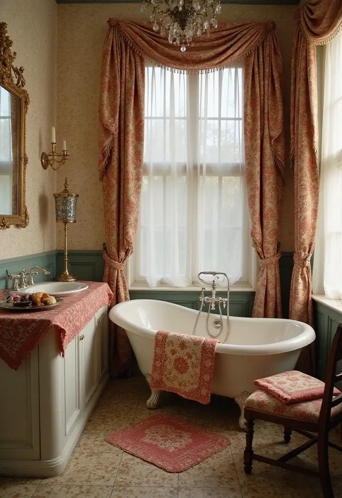 27 Small Victorian Bathroom Designs That Feel Classic 21 27 Small Victorian Bathroom Designs That Feel Classic - 20. Luxurious Bath Linens