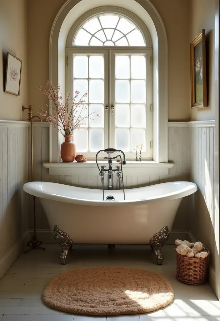 27 Small Victorian Bathroom Designs That Feel Classic 26 27 Small Victorian Bathroom Designs That Feel Classic - 25. Cozy Bath Mats
