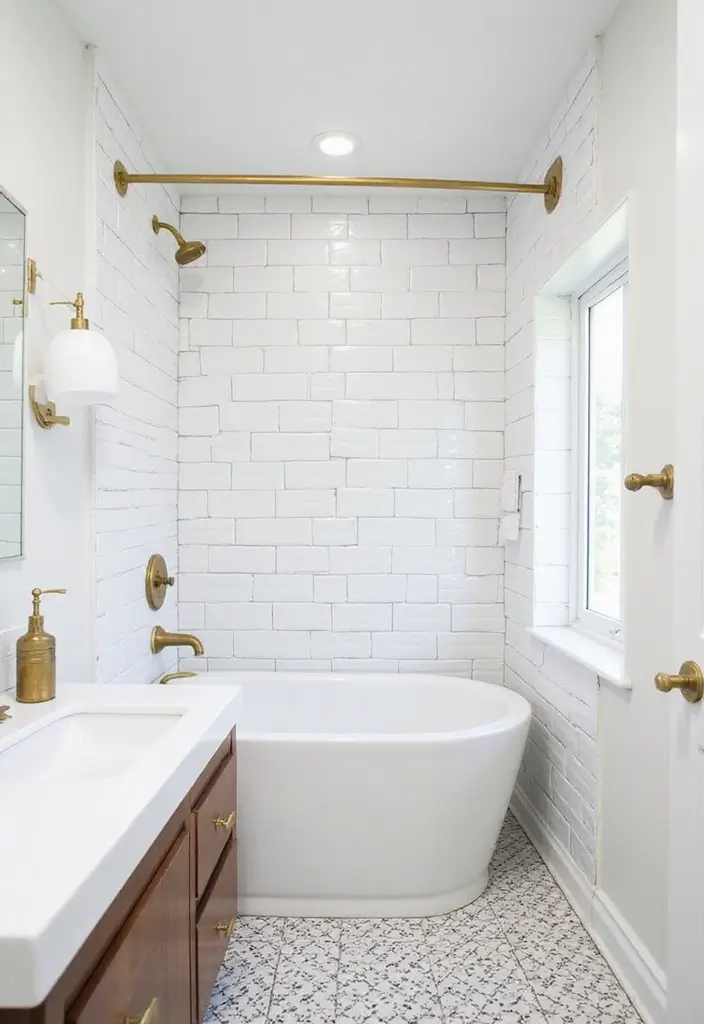 27 Subway Tile Bathroom Wall Designs That Never Go Out of Style 2 27 Subway Tile Bathroom Wall Designs That Never Go Out of Style - 1. Classic White Subway Tiles