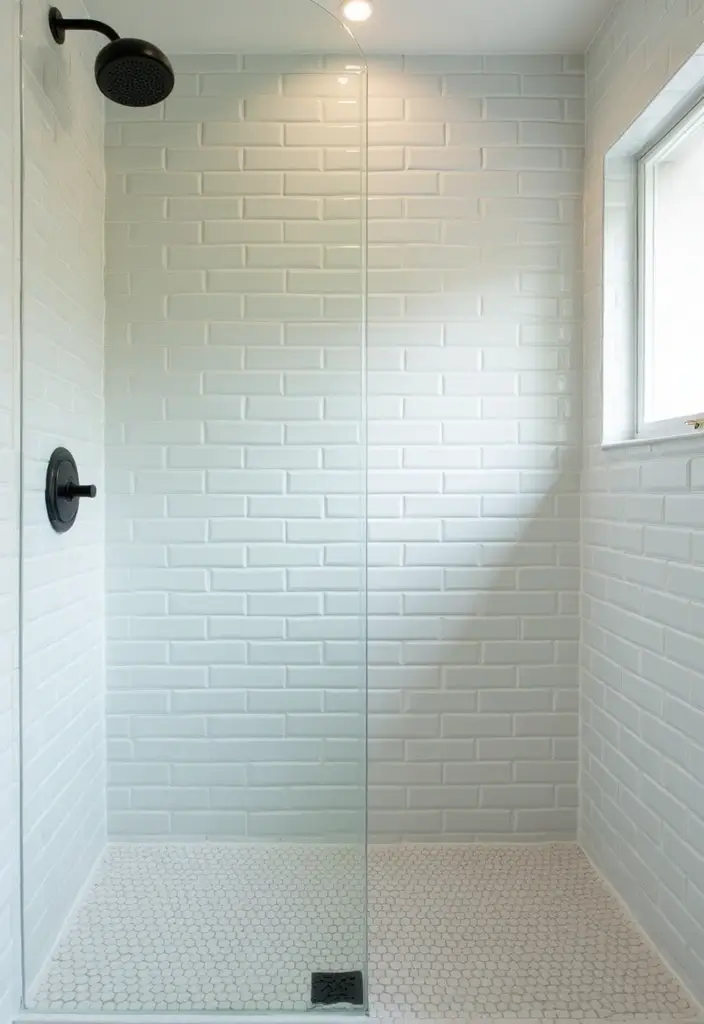 27 Subway Tile Bathroom Wall Designs That Never Go Out of Style 12 27 Subway Tile Bathroom Wall Designs That Never Go Out of Style - 11. Subway Tile Shower Walls