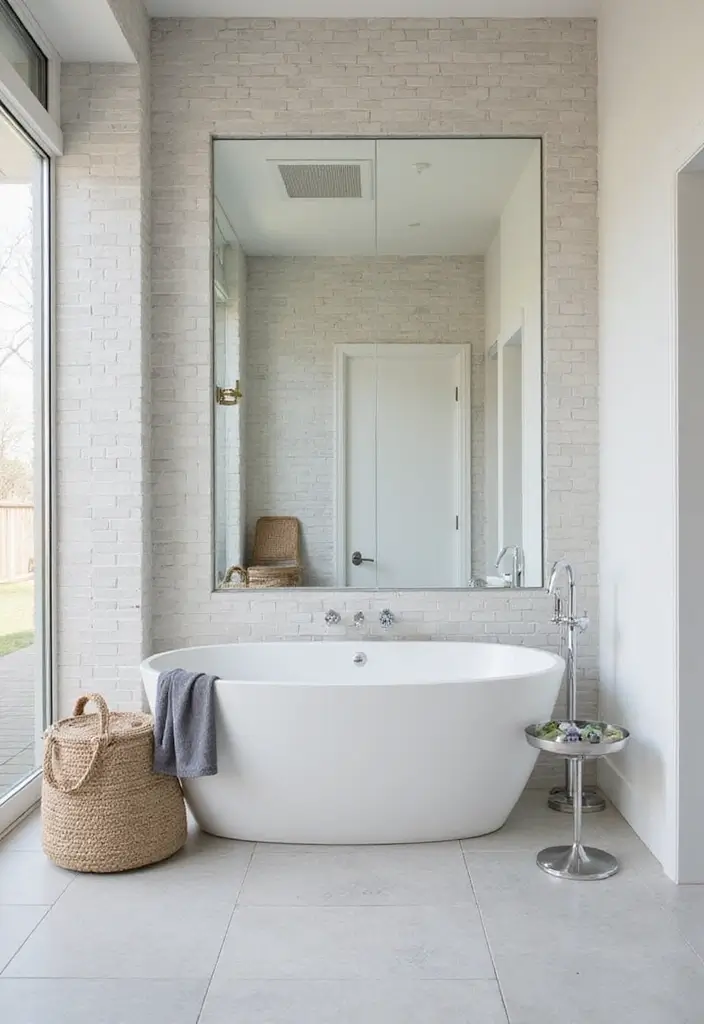 27 Subway Tile Bathroom Wall Designs That Never Go Out of Style 18 27 Subway Tile Bathroom Wall Designs That Never Go Out of Style - 17. Subway Tiles Behind Mirrors