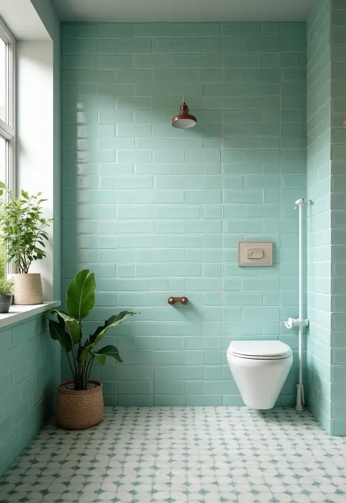 27 Subway Tile Bathroom Wall Designs That Never Go Out of Style 21 27 Subway Tile Bathroom Wall Designs That Never Go Out of Style - 20. Subway Tiles with Spa-Like Vibes